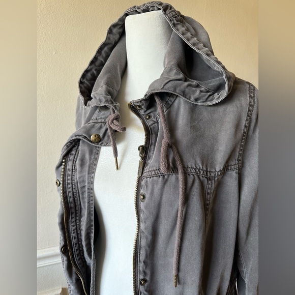 Max Jeans Grey Military Parka Size Medium - Picture 7 of 7